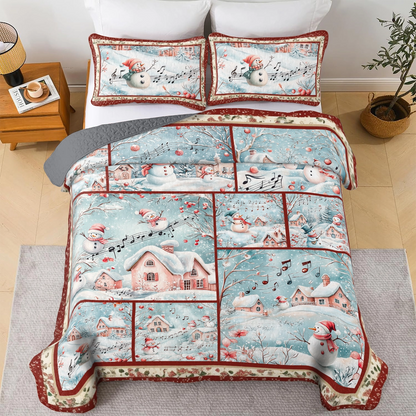 Shineful All Season Quilt 3-Piece Set Christmas Snowy Serenade