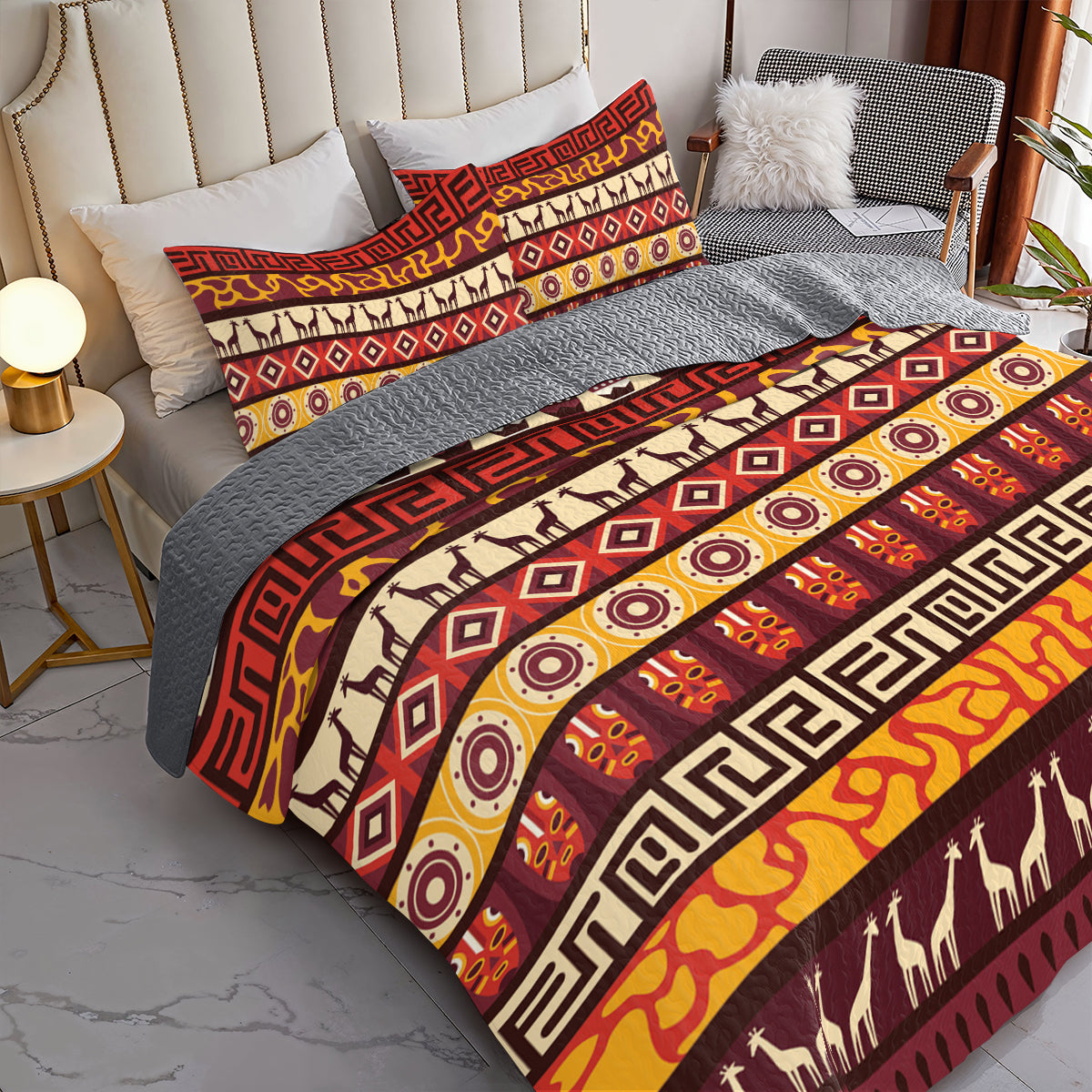 Shineful All Season Quilt 3-Piece Set Savanna Heritage