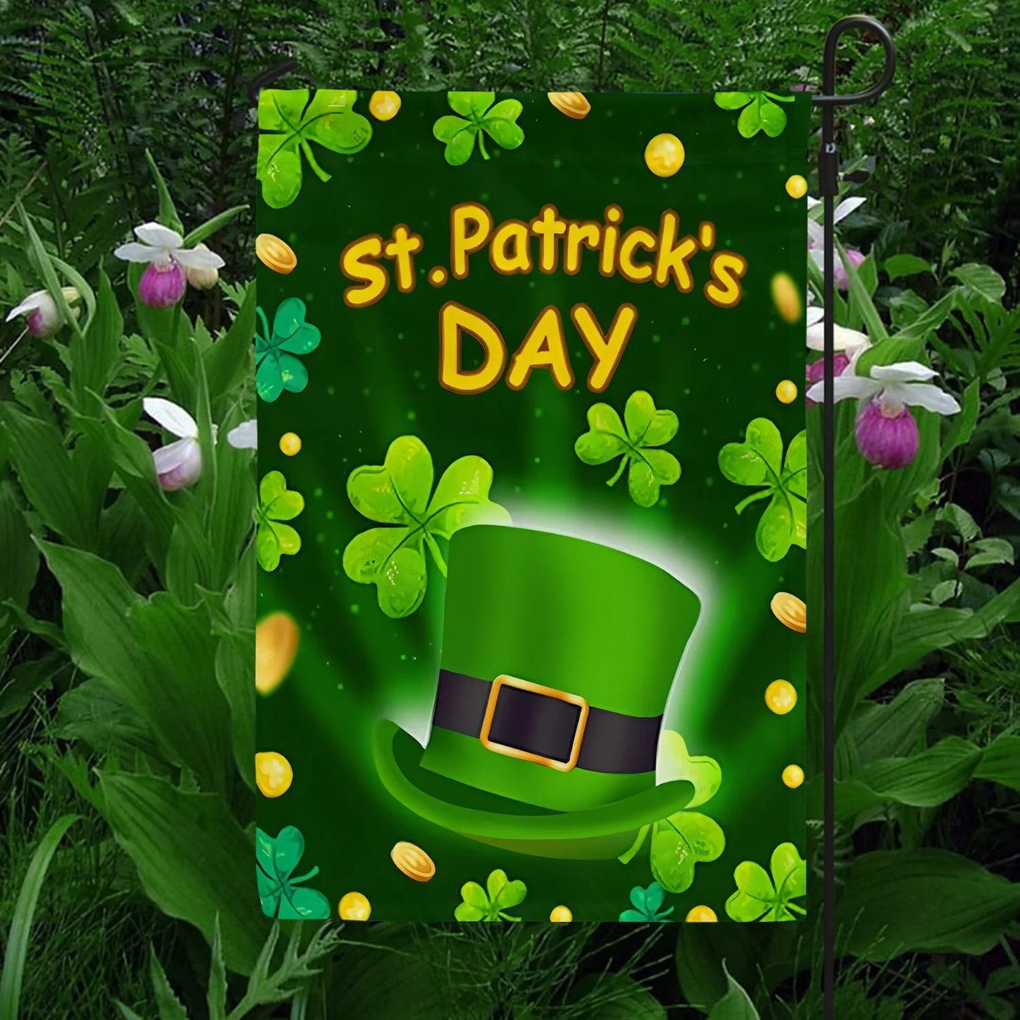 Shineful Gargen Flag 12" x 18" - Lucky Leprechaun Hat