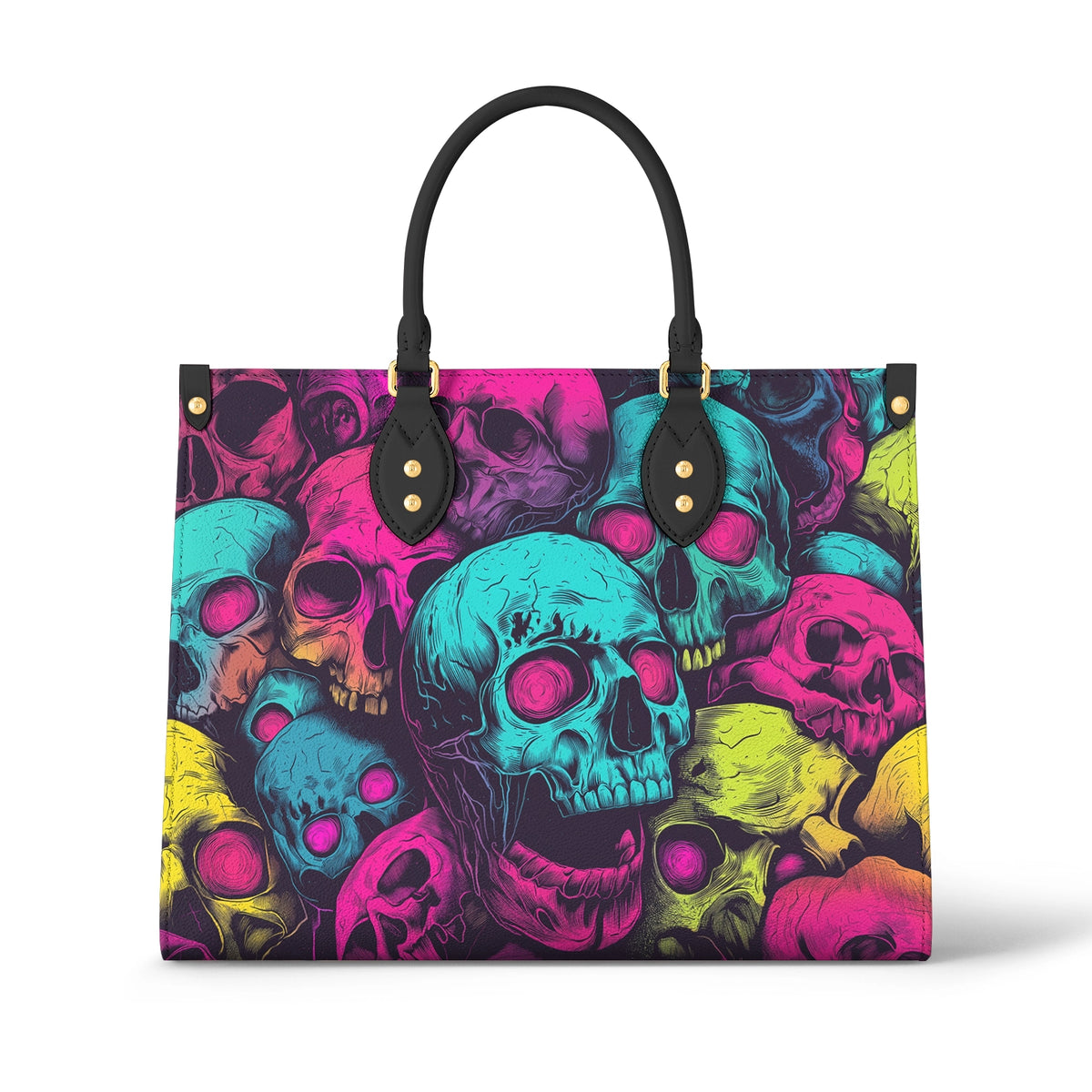 Shineful Leather Bag Neon Skull Riot