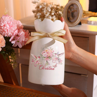 Shineful Flower Vase Personalized Blush Garden