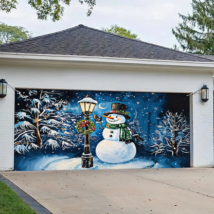 Shineful Garage Door Banner Decoration - Frosty Night