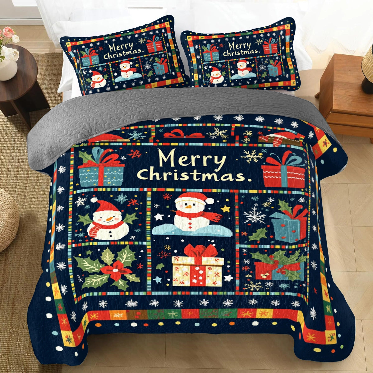 Shineful All Season Quilt 3-Piece Set Christmas Festive