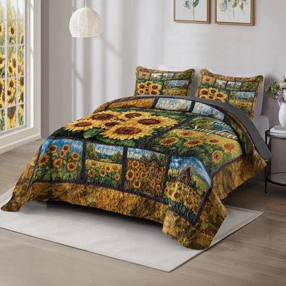 Shineful All Season Quilt 3-Piece Set - Shine Like a Sunflower