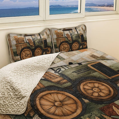 Shineful All Season Quilt 3-Piece Set - Farmer Rustic Charm