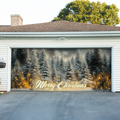 Shineful Garage Door Banner Decoration - Winter Wonderland Glow