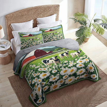 Shineful All Season Quilt 3-Piece Set Green Farm