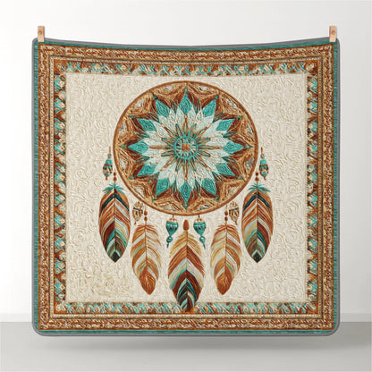 Shineful Flat Print Faux Quilt Blanket Ancestral Dream
