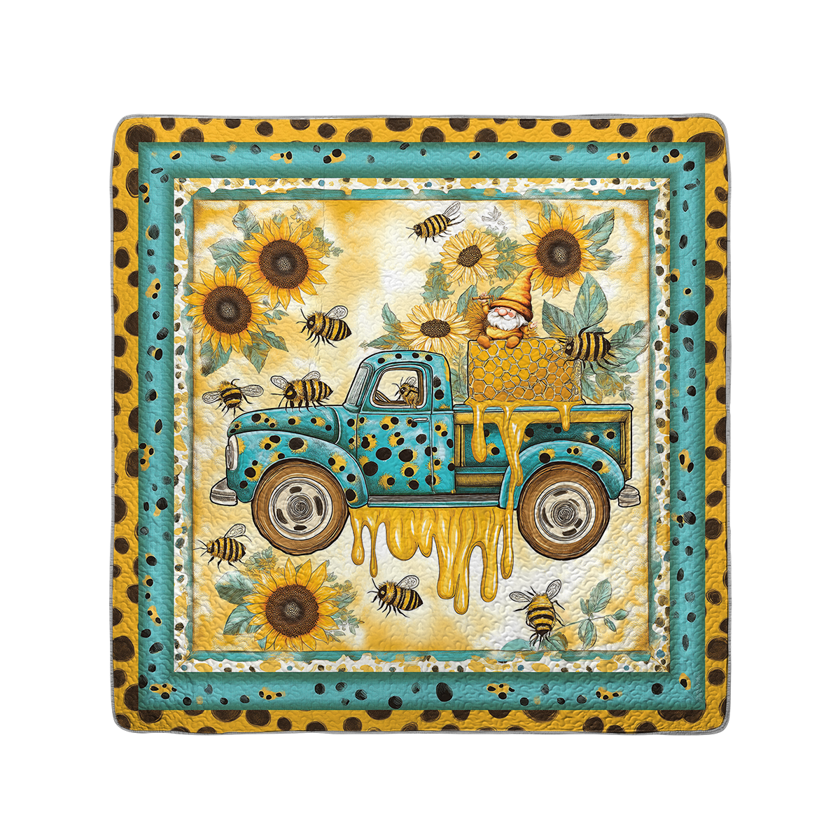 Shineful All Season Quilt 3-Piece Set Bee Truck Cozy