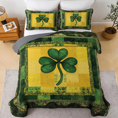 Shineful All Season Quilt 3-Piece Set - Celtic Shamrock Blessings