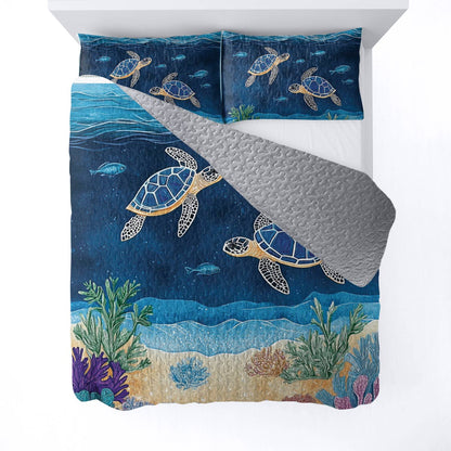 Shineful All Season Quilt 3-Piece Set Beach Bliss