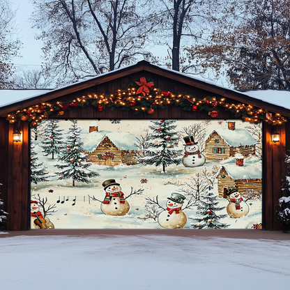 Shineful Garage Door Banner Decoration - Snow Melody