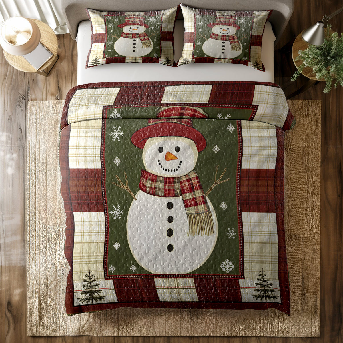 Shineful All Season Quilt 3-Piece Set Christmas Snowy Wonder