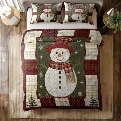 Shineful All Season Quilt 3-Piece Set Christmas Snowy Wonder