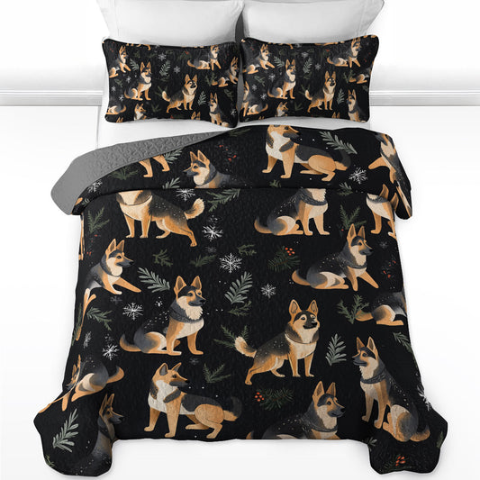 Shineful All Season Quilt 3-Piece Set German Shepherd Strong
