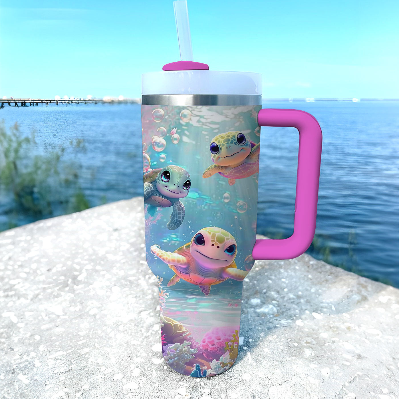 Shineful Tumbler Lovely Sea Turtle