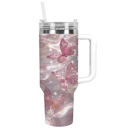 Shineful Glossy Tumbler Crystal Butterfly