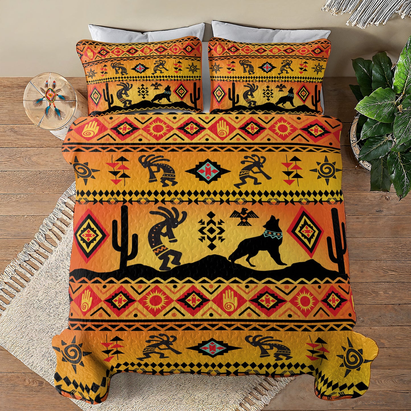 Shineful All Season Quilt 3-Piece Set Sunset Serenade