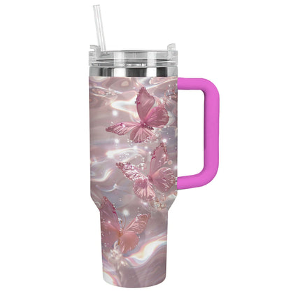 Shineful Glossy Tumbler Crystal Butterfly