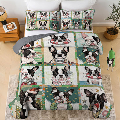 Shineful All Season Quilt 3-Piece Set Lovely Cute Buddies