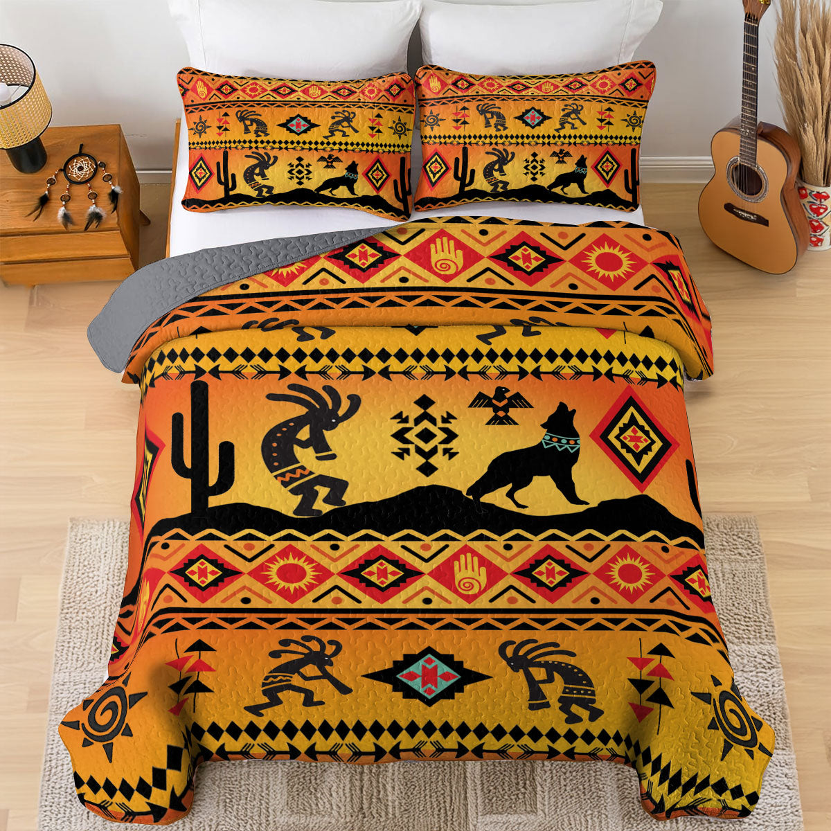 Shineful All Season Quilt 3-Piece Set Sunset Serenade