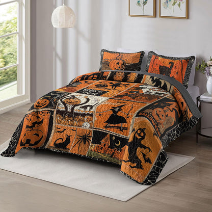 Shineful All Season Quilt 3-Piece Retro Fright Night