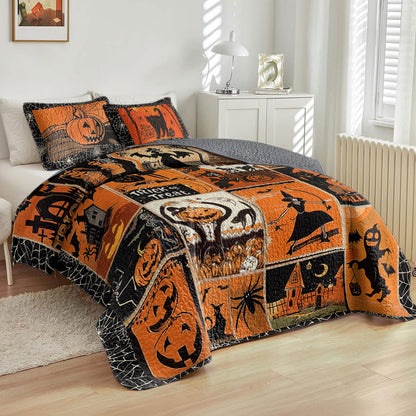 Shineful All Season Quilt 3-Piece Retro Fright Night