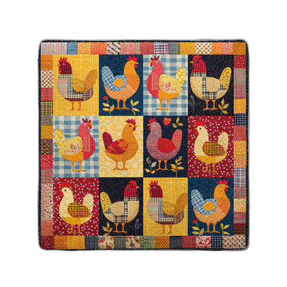 Shineful All Season Quilt 3-Piece Set Chicken Color Smile