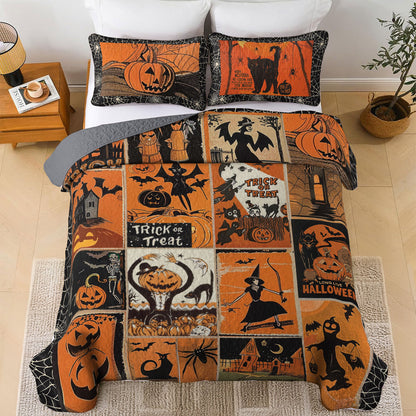 Shineful All Season Quilt 3-Piece Retro Fright Night