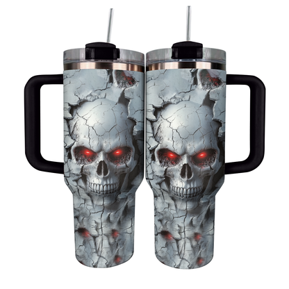 Shineful Tumbler 3D Abstract Skull Fracture Tumbler