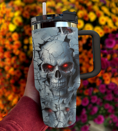 Shineful Tumbler 3D Abstract Skull Fracture Tumbler