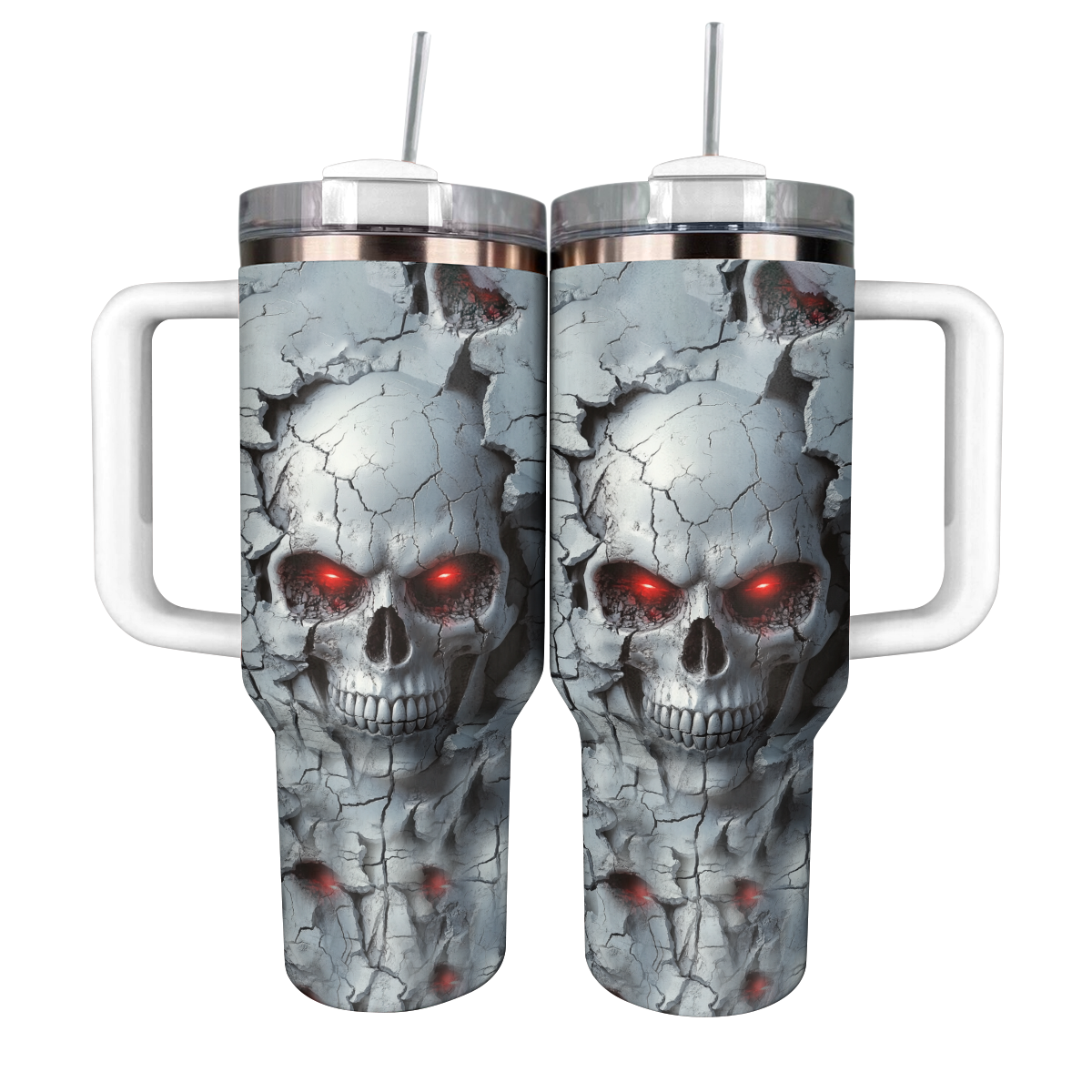 Shineful Tumbler 3D Abstract Skull Fracture Tumbler