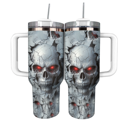 Shineful Tumbler 3D Abstract Skull Fracture Tumbler