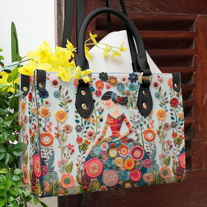 Shineful Leather Bag Flower Power