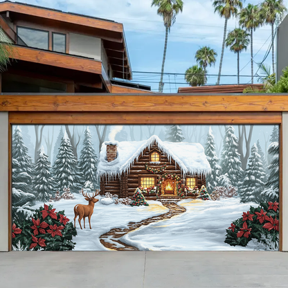 Shineful Garage Door Banner Decoration Rustic Holiday Escape