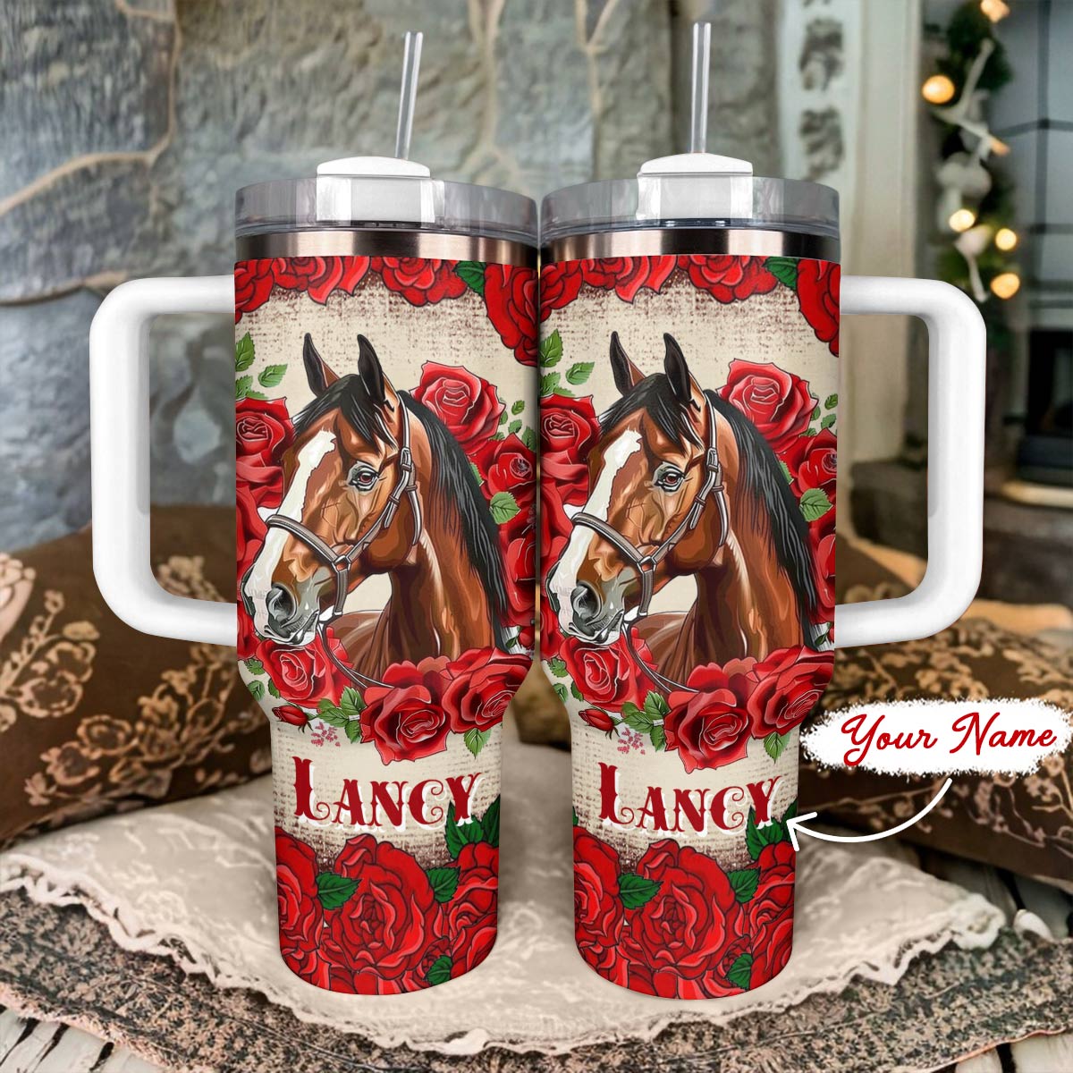 Shineful Tumbler Horse Rose