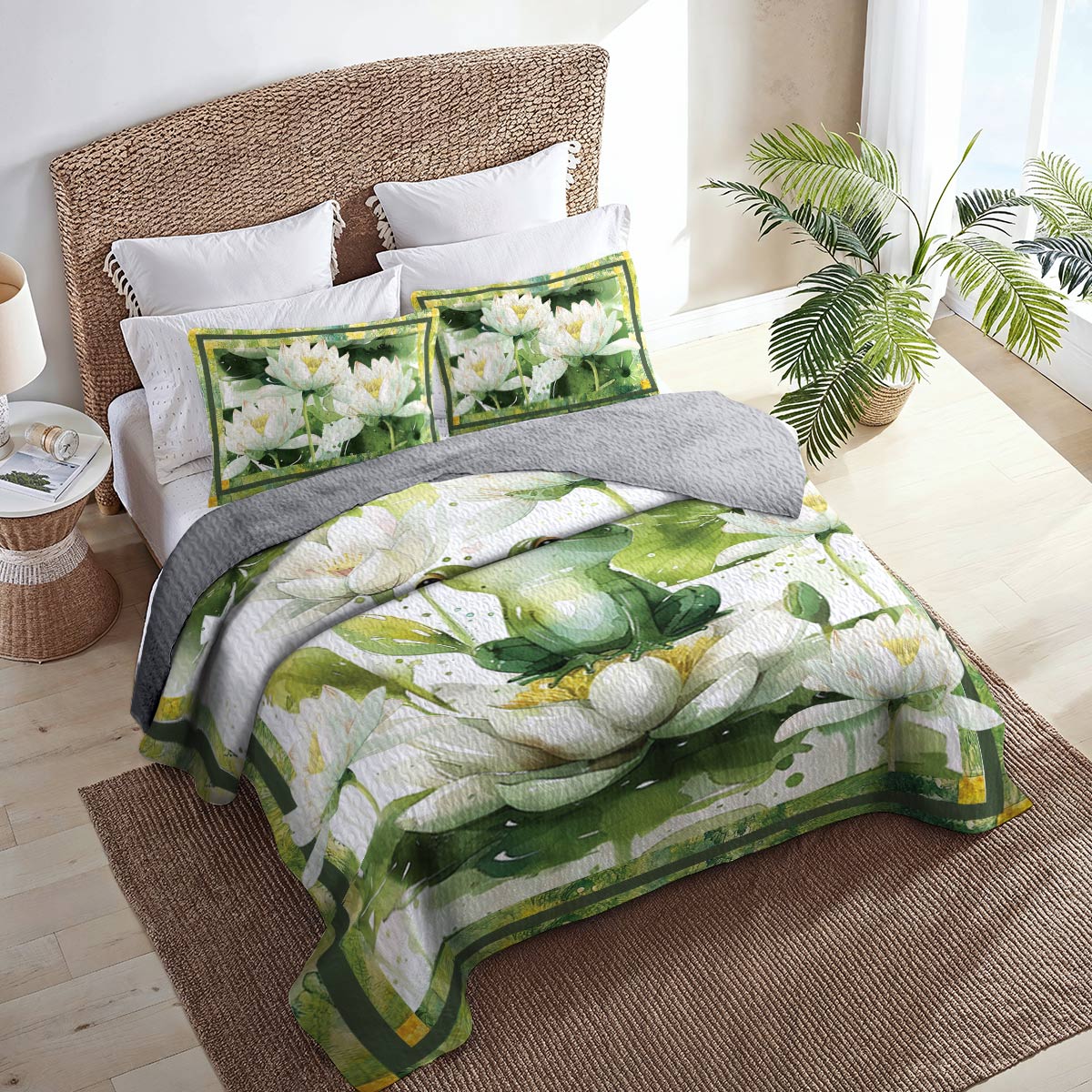 Shineful All Season Quilt 3-Piece Little Frog