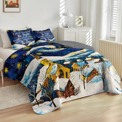 Shineful All Season Quilt 3-Piece Set Starry Village
