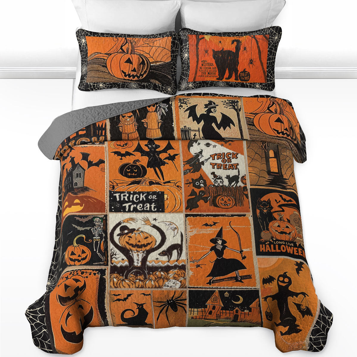 Shineful All Season Quilt 3-Piece Retro Fright Night