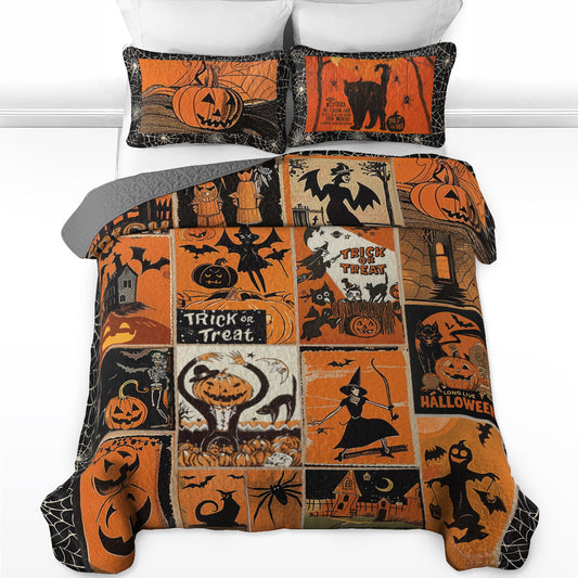 Shineful All Season Quilt 3-Piece Retro Fright Night