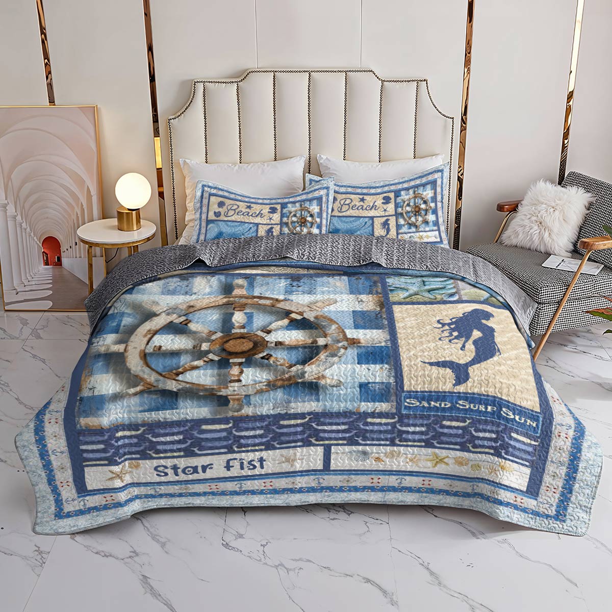 Shineful All Season Quilt 3-Piece Ocean Treasure