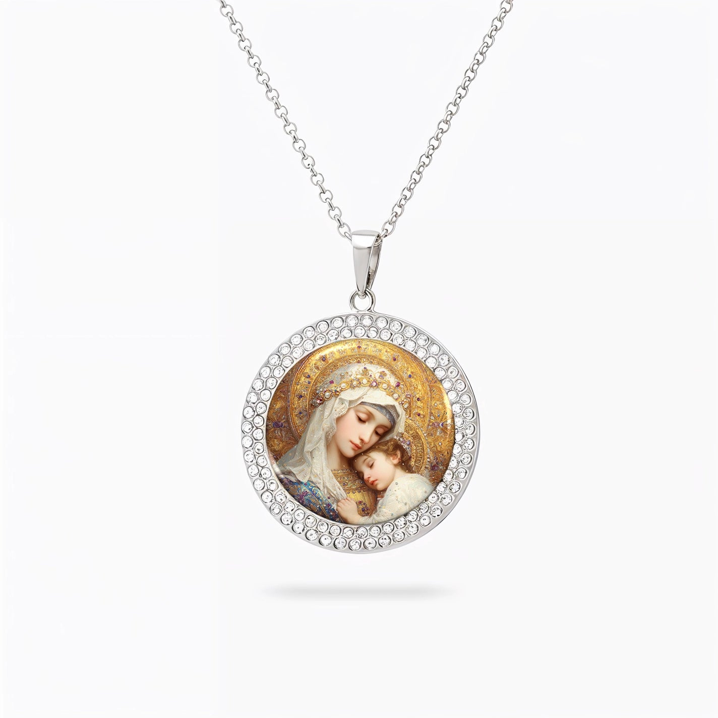 Shineful Necklace Madonna & Child Medallion