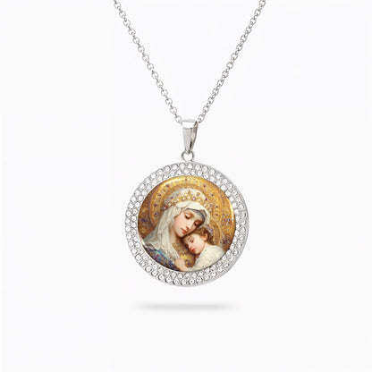 Shineful Necklace Madonna & Child Medallion