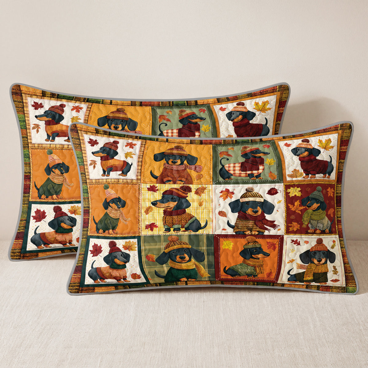 Shineful Quilt 3-Piece Set Snuggle Season Doxies
