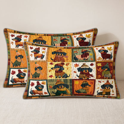 Shineful Quilt 3-Piece Set Snuggle Season Doxies