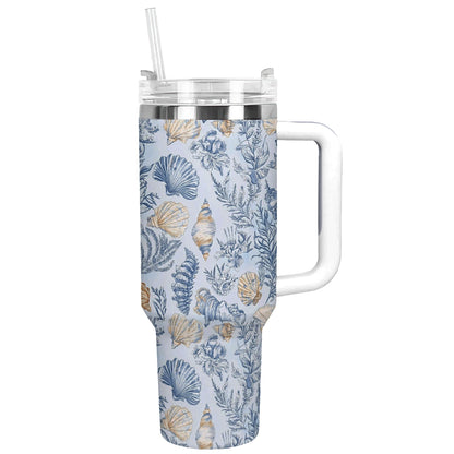 Shineful Tumbler Coral & Shells Coastal