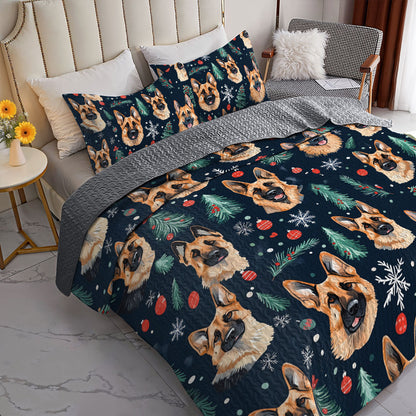 Shineful All Season Quilt 3-Piece Set Loyal German Shepherd