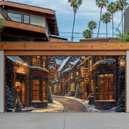 Shineful Garage Door Banner Decoration Literary Lane
