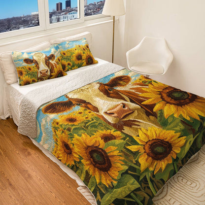 Shineful All Season Quilt 3-Piece Set - Sunflower Gaze