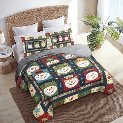 Shineful All Season Quilt 3-Piece Set Christmas Frosty Friends